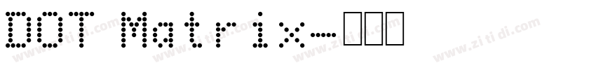 DOT Matrix字体转换